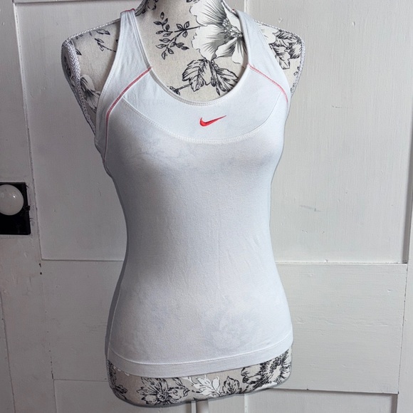 Nike Tops - Nike White Tank Top with Red Accents